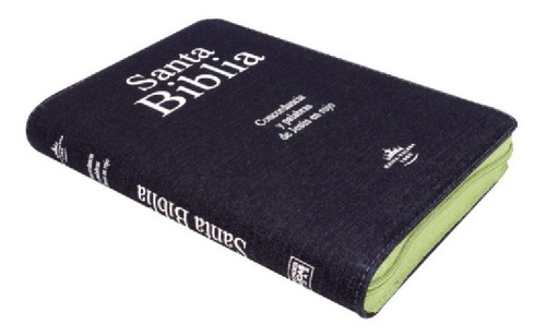 Imagen 2 de 4 de Biblia Reina Valera 1960 Letra Gigante Cierre Jean Azul