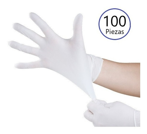 Guantes De Nitrilo Blanco Tac Talla Exc, Ch Y Med