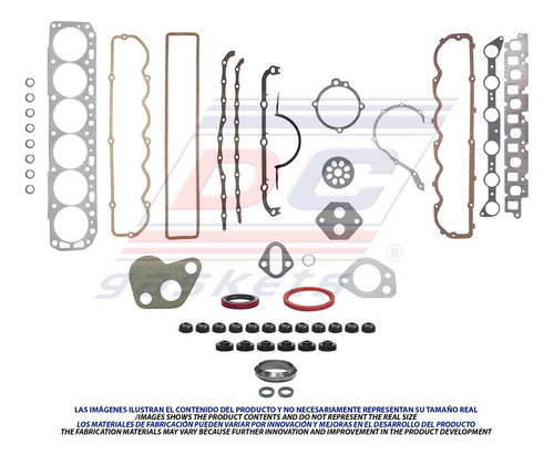 Juego De Empaques Ford Pk-up F100 F150 L6 300 4.9 Mod.87`