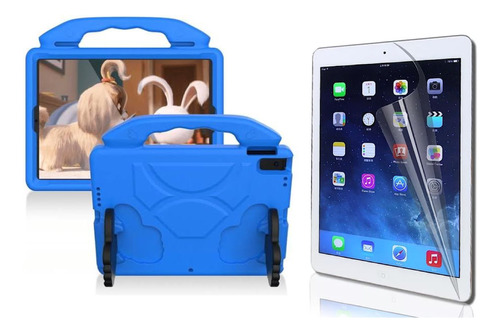 Carcasa Para iPad 10.2 Niños Antigolpe + Lámina Hidrogel