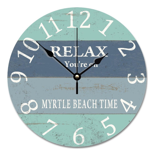 Godblessign Relax You're On Beach Time Reloj Silencioso Sin 