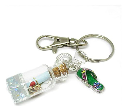 Rear View Mirror Beach Charm - Cute Beach Bottle Car Charm -