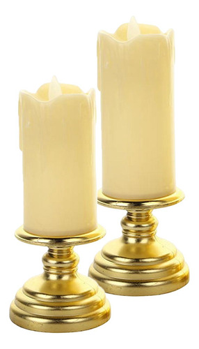 2x Velas Sin Llama Parpadeantes Velas 7cmx16cm 7cmx18cm