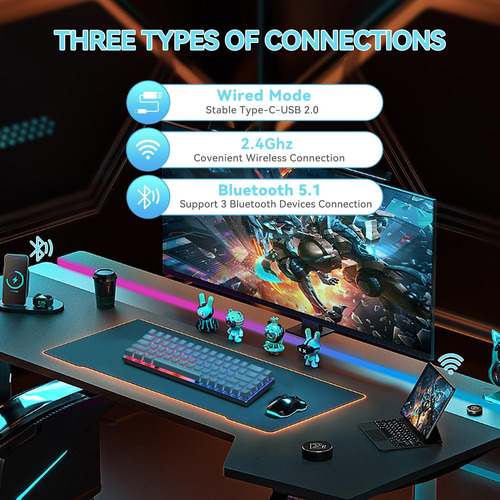 Ciy X79 Teclado Mecánico Para Juegos Bluetooth, Rgb, Diseño