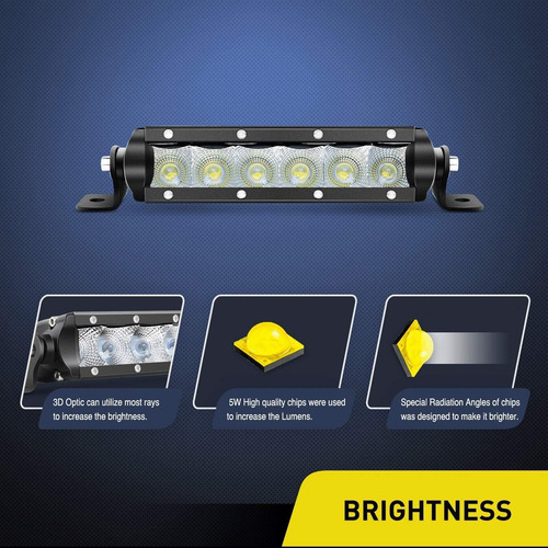 40001f-b Bar Super Slim 2pcs 7 Pulgadas 30w Niebla D 5764562