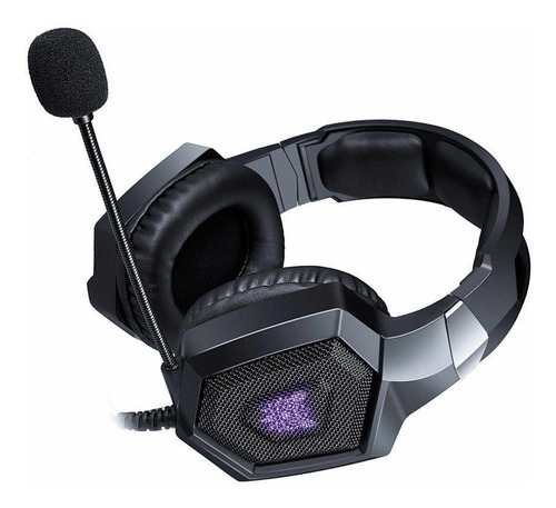 Audífonos gamer Onikuma K8 negro con luz rgb LED