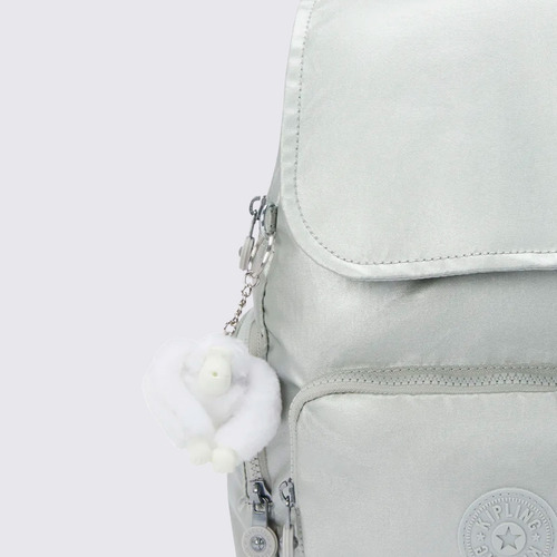 Mochila Kipling City Zip S Prata I563470p Cor Cinza