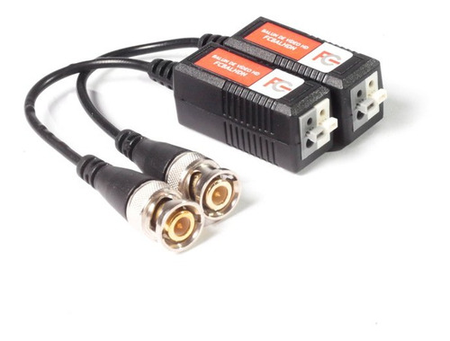 Par De Conector Video Balun Cameras Hd Cvi Tvi Engate Rapido