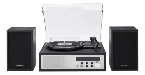 Crosley Cr7022a-bk Sloane - Tocadiscos Bluetooth De 3 Veloci