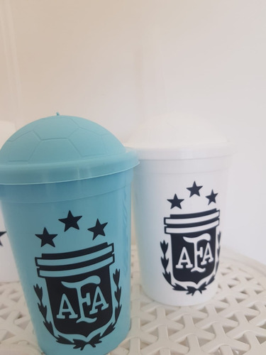 Vasos Plásticos Souvenir Argentina  Campeon Futbol (10 Unid)