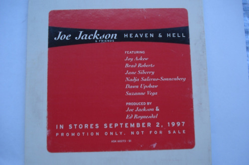 Cd Joe Jackson & Friends Heaven & Hell