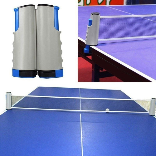 Imagen 4 de 10 de Red De Ping Pong Soporte Retractil Adaptable Cualquier Mesa