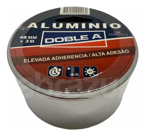 Cinta De Aluminio Autoadhesiva Doble A 50mm X 3mts