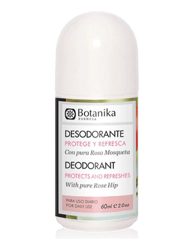 Desodorante Roll On Con Pura Rosa Mosqueta  Botanika 60 Ml