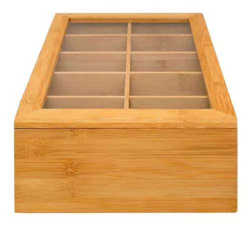 Caja Porta Té Bambú