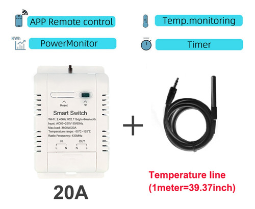 Interruptor Inteligente De Temperatura/apagado Sonoff Graffi