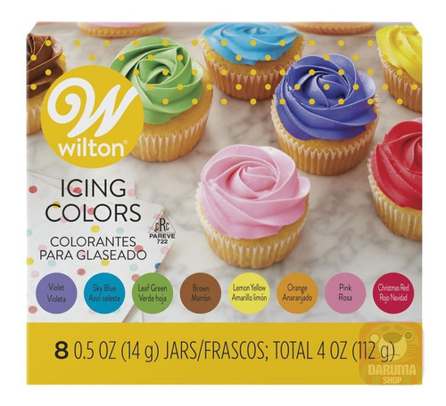 Colorante Gel X8 Colores Surtidos Wilton Masa Glase Belgrano