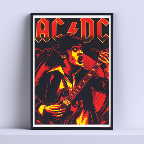 Cuadro Ac Dc Rock Decorativo 30x40cm Listo P Colgar