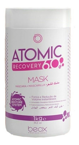 Mascara De Tratamento Capilar Atomic Recovery Beox 1kg