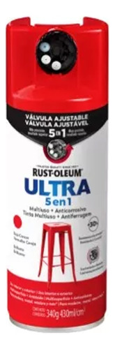 Pintura Aerosol Ultra Cover 5 En 1 R.oleum Rojo Cereza Brill