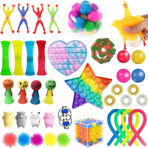 41 Unids/set Pop It Juego De Regalo Para Adultos Spiners Fig