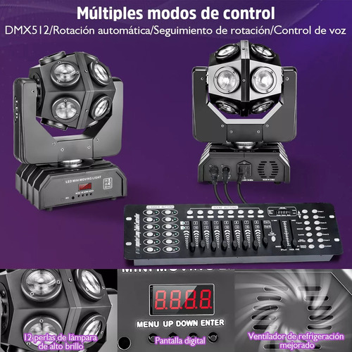 Luz Dj Cañones Luces Beam Cabeza Movil Led Arnet Dmx 150w U'king