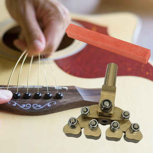 Guitarra Fractal Fret Prensa, Herramienta De Pulido Rojo