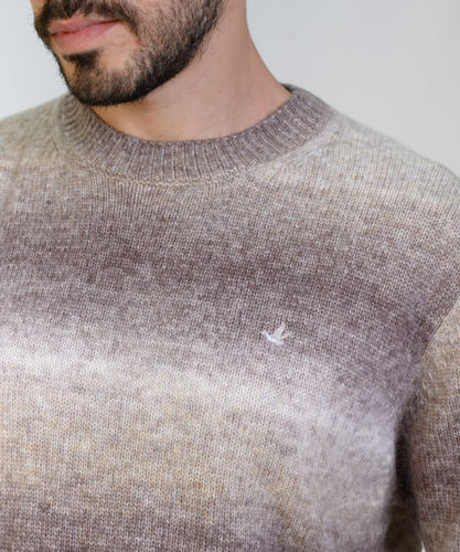 Sweater Degrade Hombre Brooksfield Cuello Redondo Lana 4064b