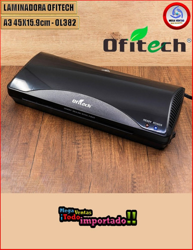Imagen 3 de 9 de Laminadora Plastificadora A3 45x15.9cm Ofitech Ol382