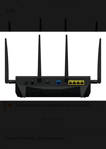 Router Synology Rt2600ac Gigabit, Wi-fi, Ac 2600 (Usado)
