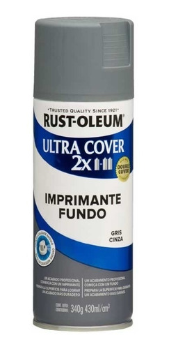 Pintura En Aerosol Rust Oleum Ultra 2x Cover Imprimante Gris