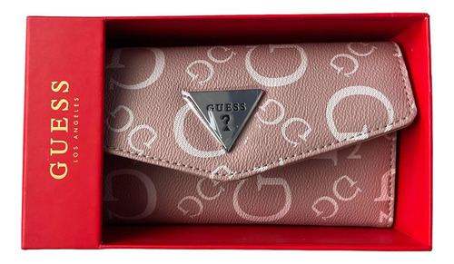 Cartera Guess Para Dama Con Logo, Monogram Y Con Caja