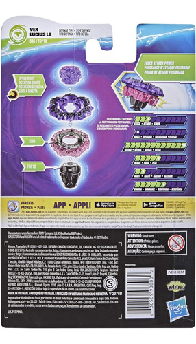 Beyblade Burn Surge Speedstorm Vex Lucius L6 Spinning Top St
