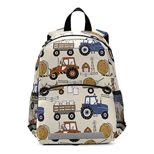 Mochila Glaphy Tractors Cars Para Niños, Niños Y Niñas, Todd