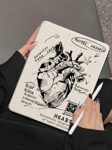 Case iPad Air 5ta Gen Anatomía Medicina Corazón Humano