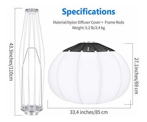 Imagen 3 de 4 de Difusor Luz Suave Falda in Para Cb Aputure Godox Sl