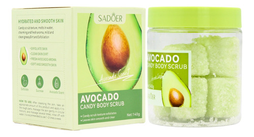 Exfoliante Natural Corporal Cubos Candy Scrub Sadoer 140g Fragancia Avocado