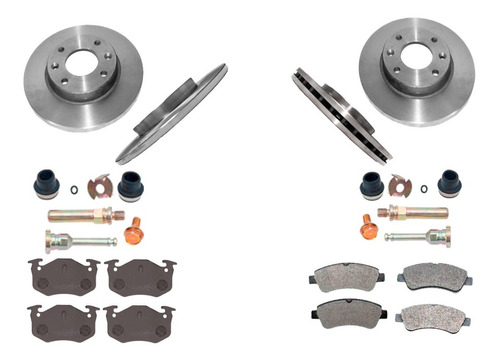 Kit De Discos, Balatas, Seguros Y Caliper Para Peugeot 206