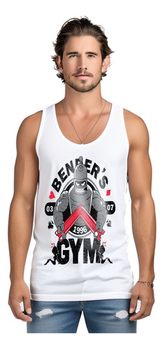 Camisilla Hombre Esqueleto Algodon Gym - Gimnasio Fitness