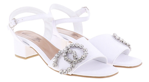 Zapatillas Elegantes De Tacón Bajo Con Pedrería Moda Aona