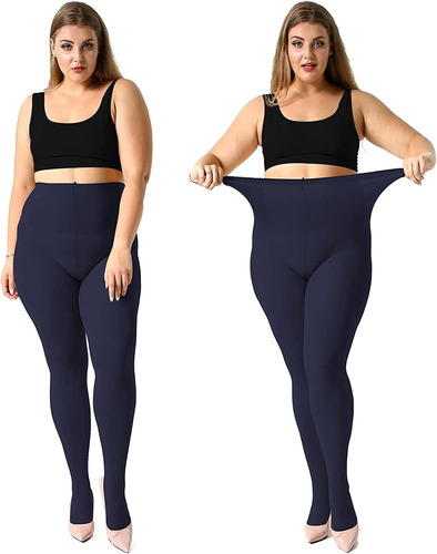 Pantimedias 2 Pares Superiores De Control  Talla Xl Azul