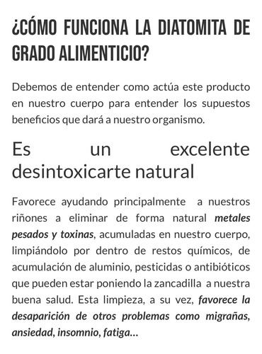 Tierra De Diatomeas. Favorece A La Produccion De Colageno