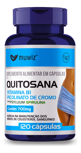 10 - Quitosana C/ Psyllium + Picolinato E Spirulina Muwiz