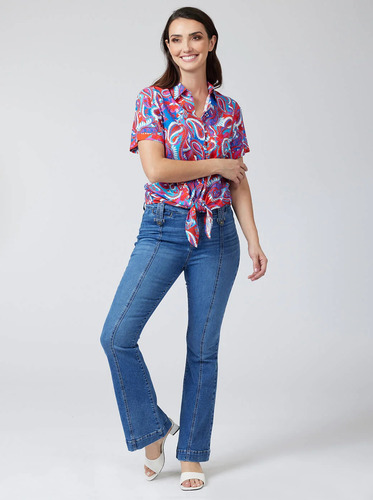 Blusa Estampada Con Amarre Foleys 124119