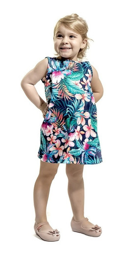 vestido havaiano infantil