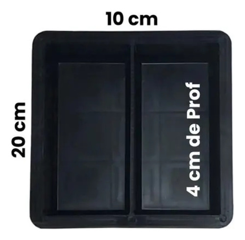 Forma Dupla P Paver Kit 5un Bloquete Médio T4 Piso Concreto