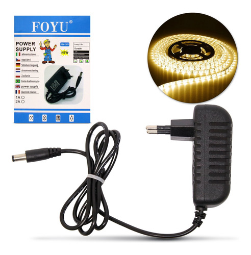 Fonte 12v 2a Bivolt Estabilizada Para Fita Led