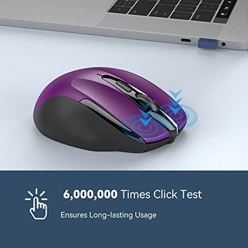 Mouse Tecknet Silencioso/purpura