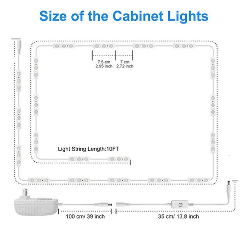 Luces Led Autoadhesivas Para Armario, Luces Touch-sensi