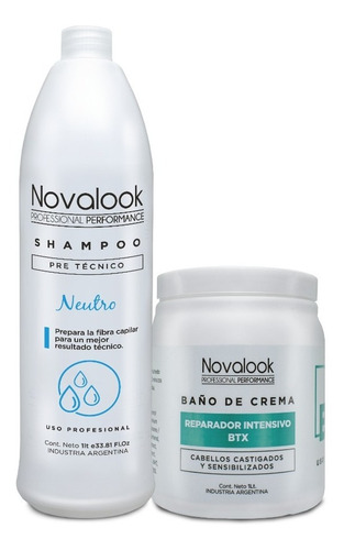Shampoo Baño D Crema Novalook X2 Neutro Inten Btx Kit Grande